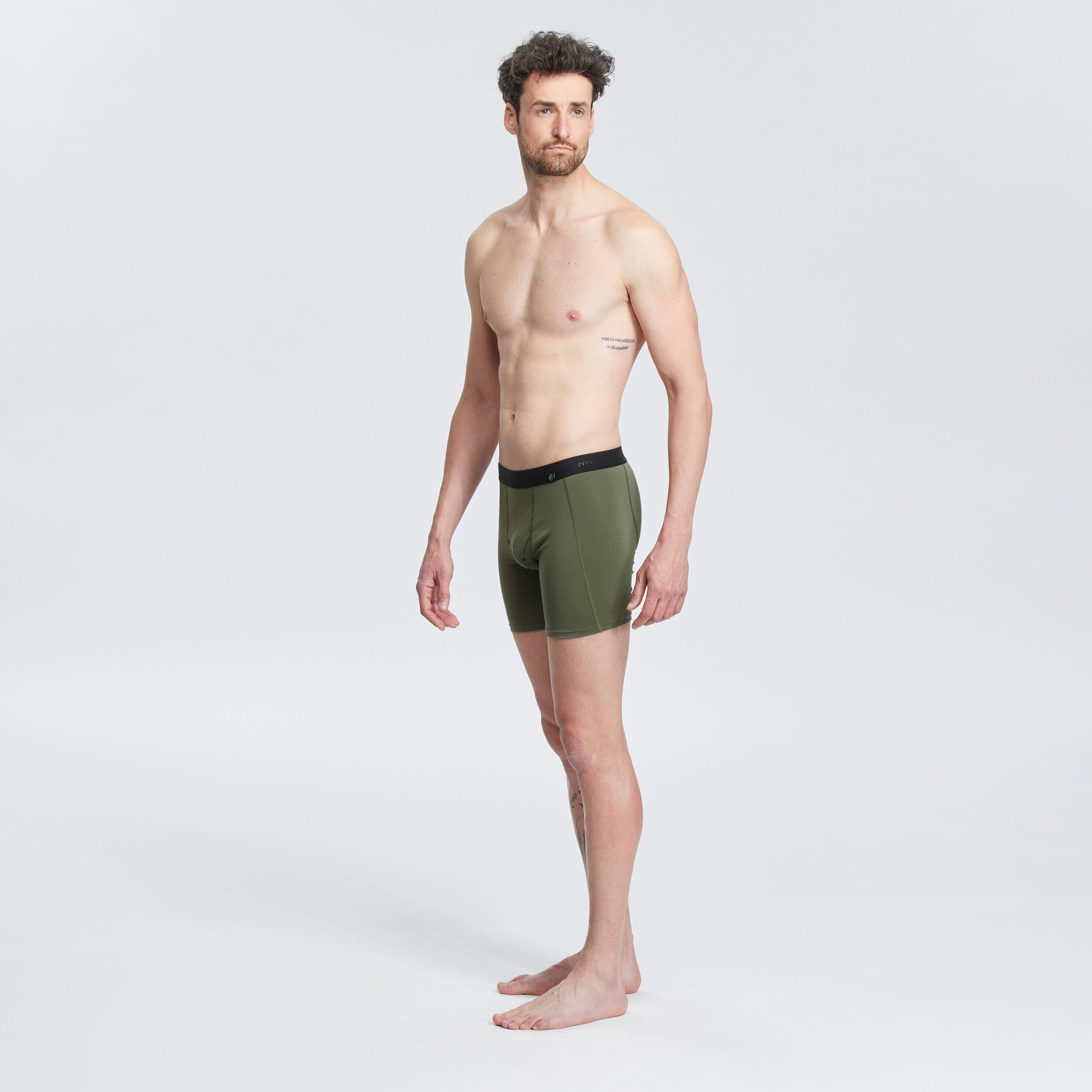 Forcalz MT500 Merino Wool Boxer Briefs, Green/Black