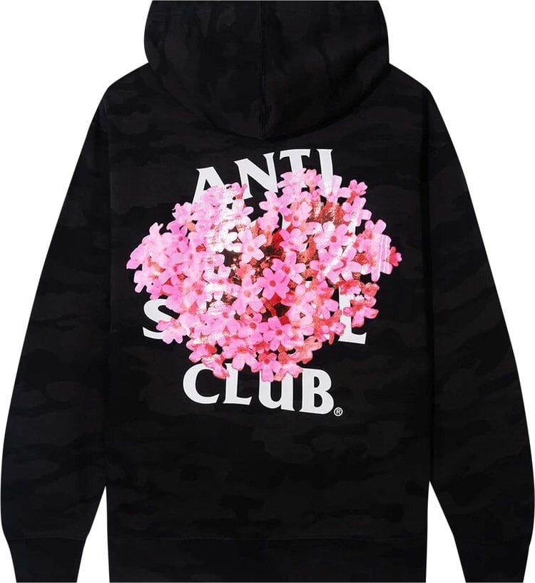 Anti Social Social Club All Rise Hoodie 'Black Camo', multicolor