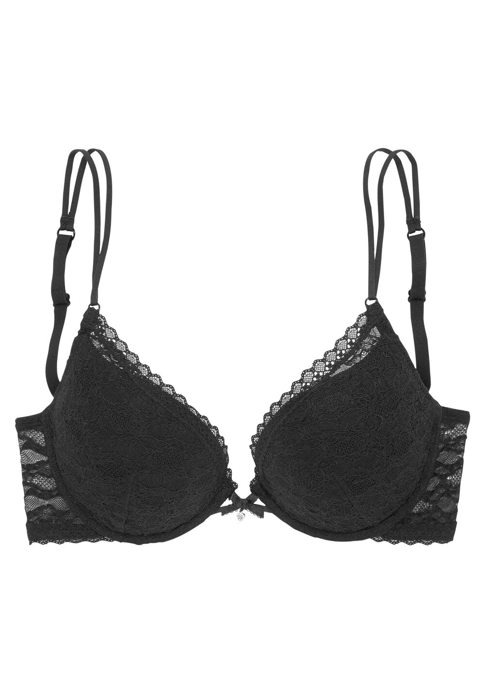 Sliver push-up bra, black