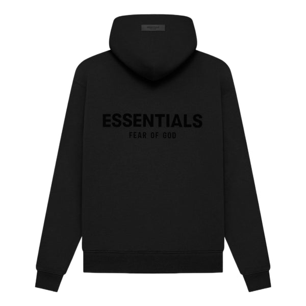 هودي ليموزين مطاطي من Fear of God Essentials SS22 "أسود"، أسود