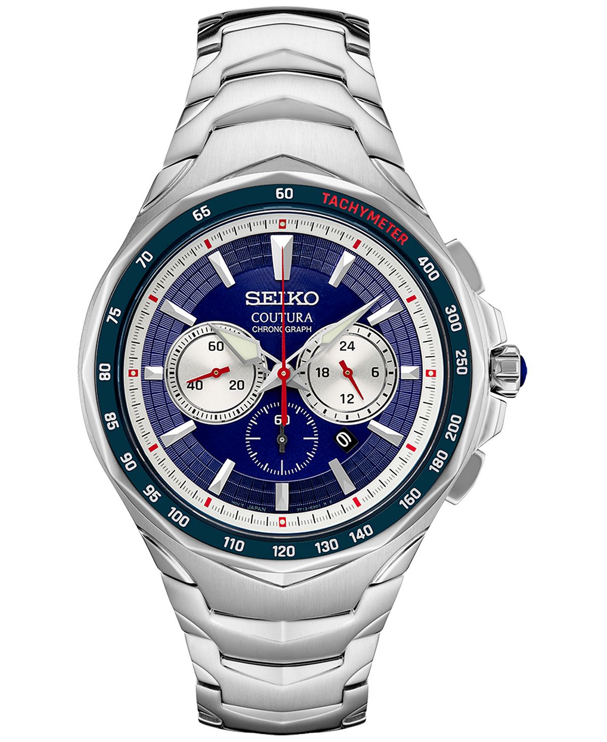 Seiko Men's Coutura Chronograph Watch with Stainless Steel Bracelet 46mm