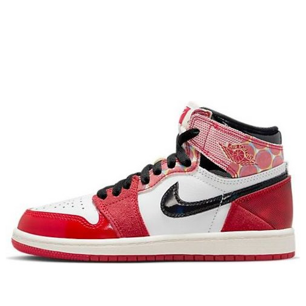 حذاء رياضي (PS) Air Jordan 1 Retro High OG x Marvel 'Spider-Man: Across the Spider-Verse'، باللون الأحمر