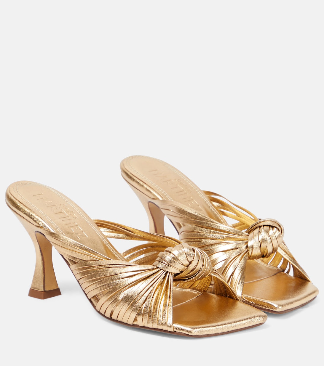 Alcala Souliers Martinez leather mules, gold