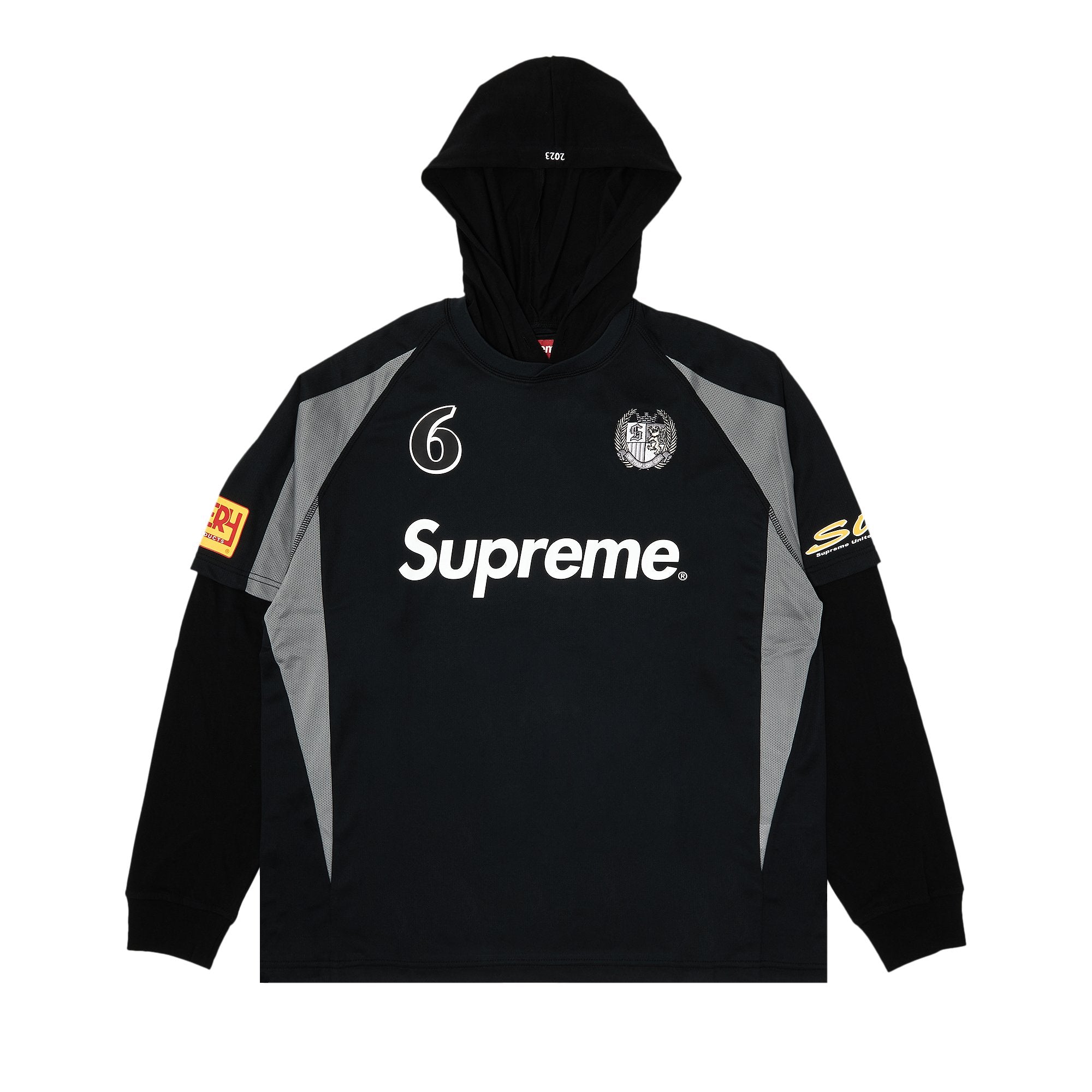 Supreme Hooded Football Jersey, Black