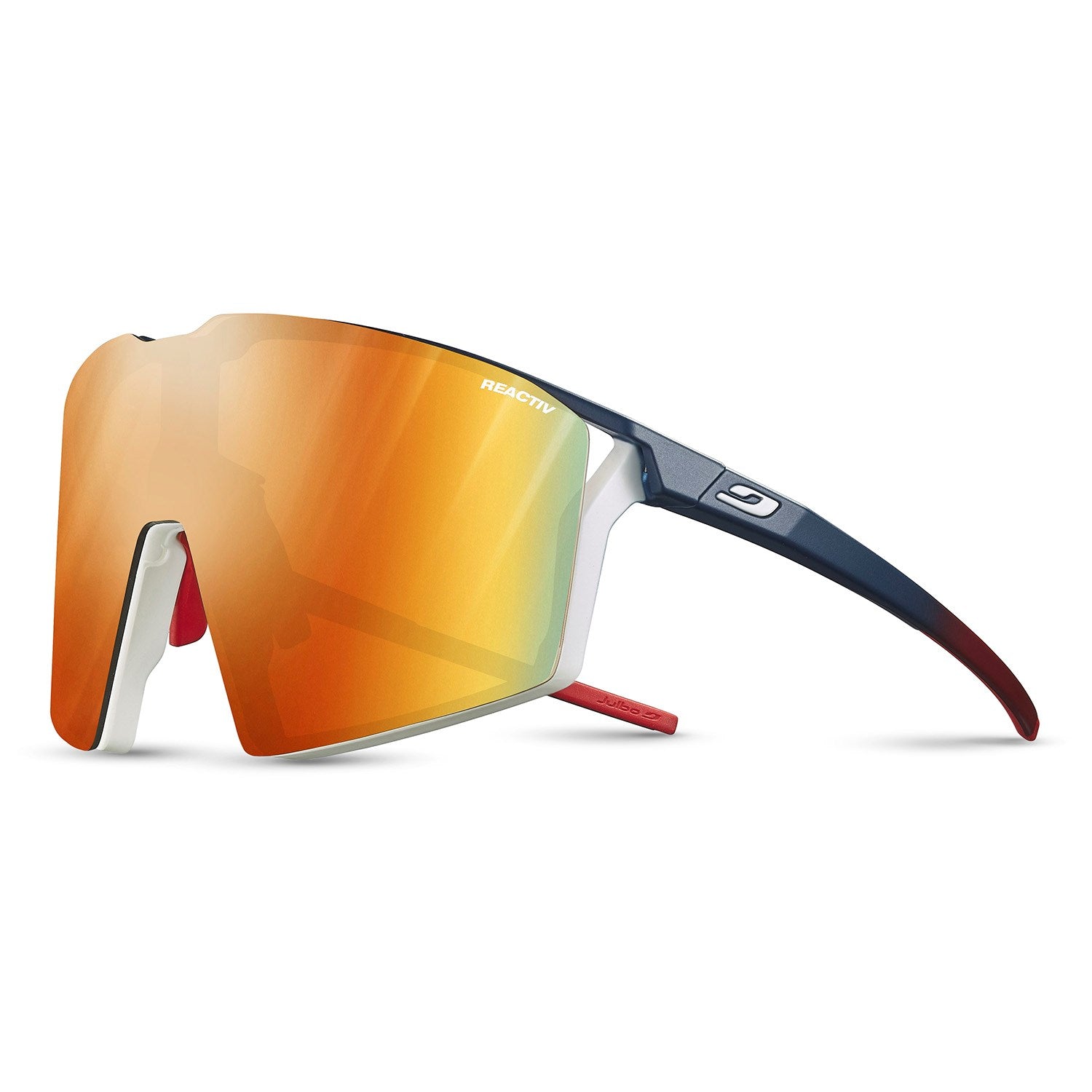 نظارات شمسية Julbo Edge باللون الأزرق/الأحمر غير اللامع REACTIV 1-3 High Contrast+Spectron 0