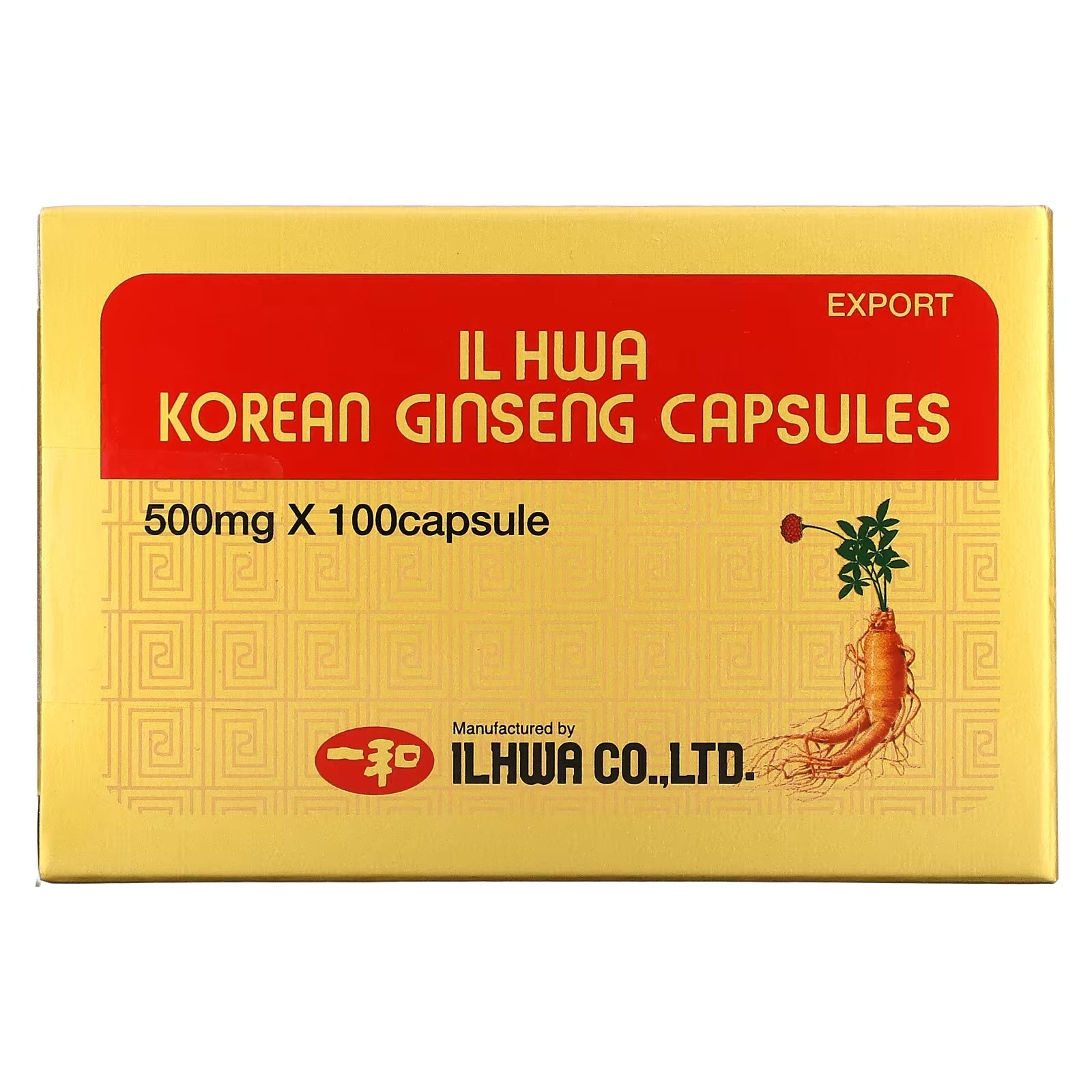 Ilhwa Capsules with Korean ginseng 500 mg, 100 capsules