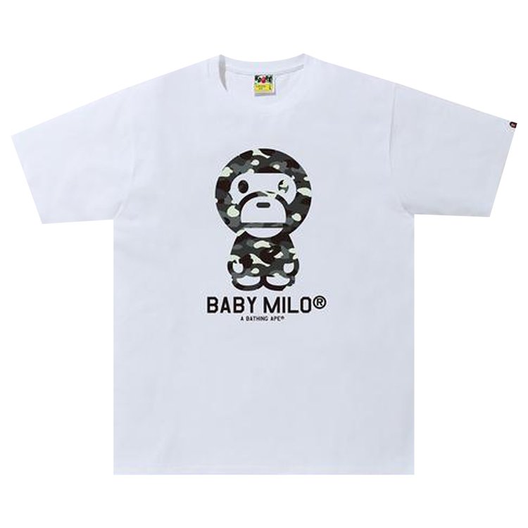 تي شيرت BAPE City Camo Baby Milo باللون الأبيض