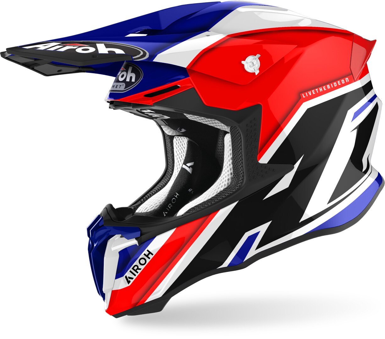 Airoh Twist 2.0 Shaken Motocross Helmet, Blue