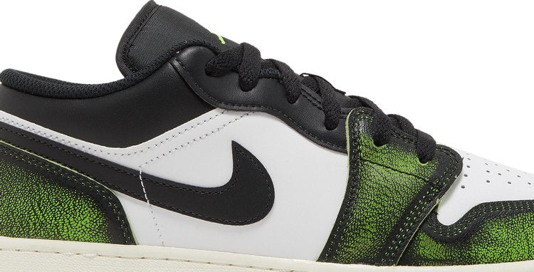 Air Jordan 1 Low SE GS Wear-Away - Electric Green, White