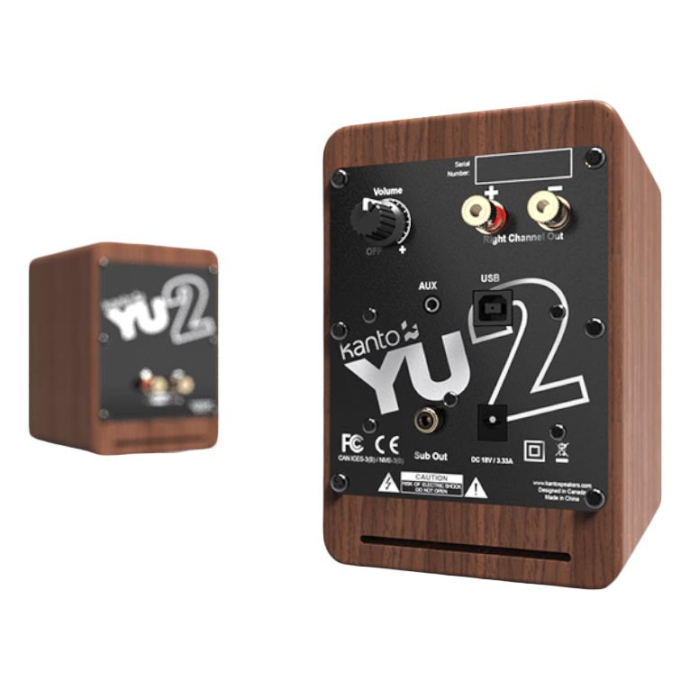 Bookshelf speakers Kanto YU2, 2 pcs, walnut