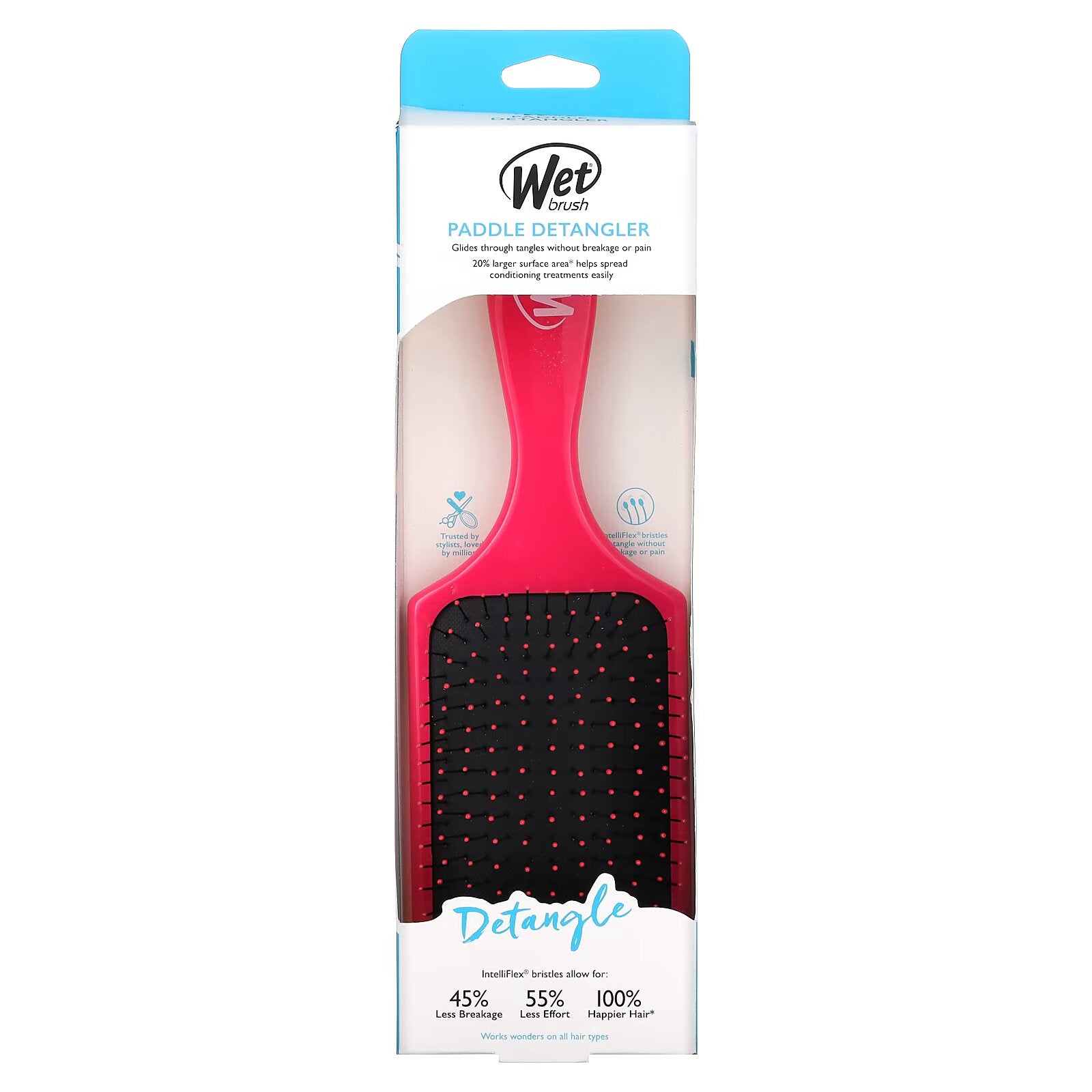 Wet Brush, Detangling Brush, Pink, 1 Brush