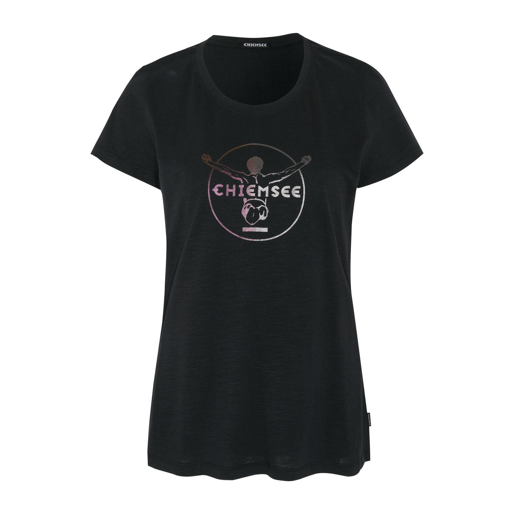 Chiemsee T-shirt with print, black