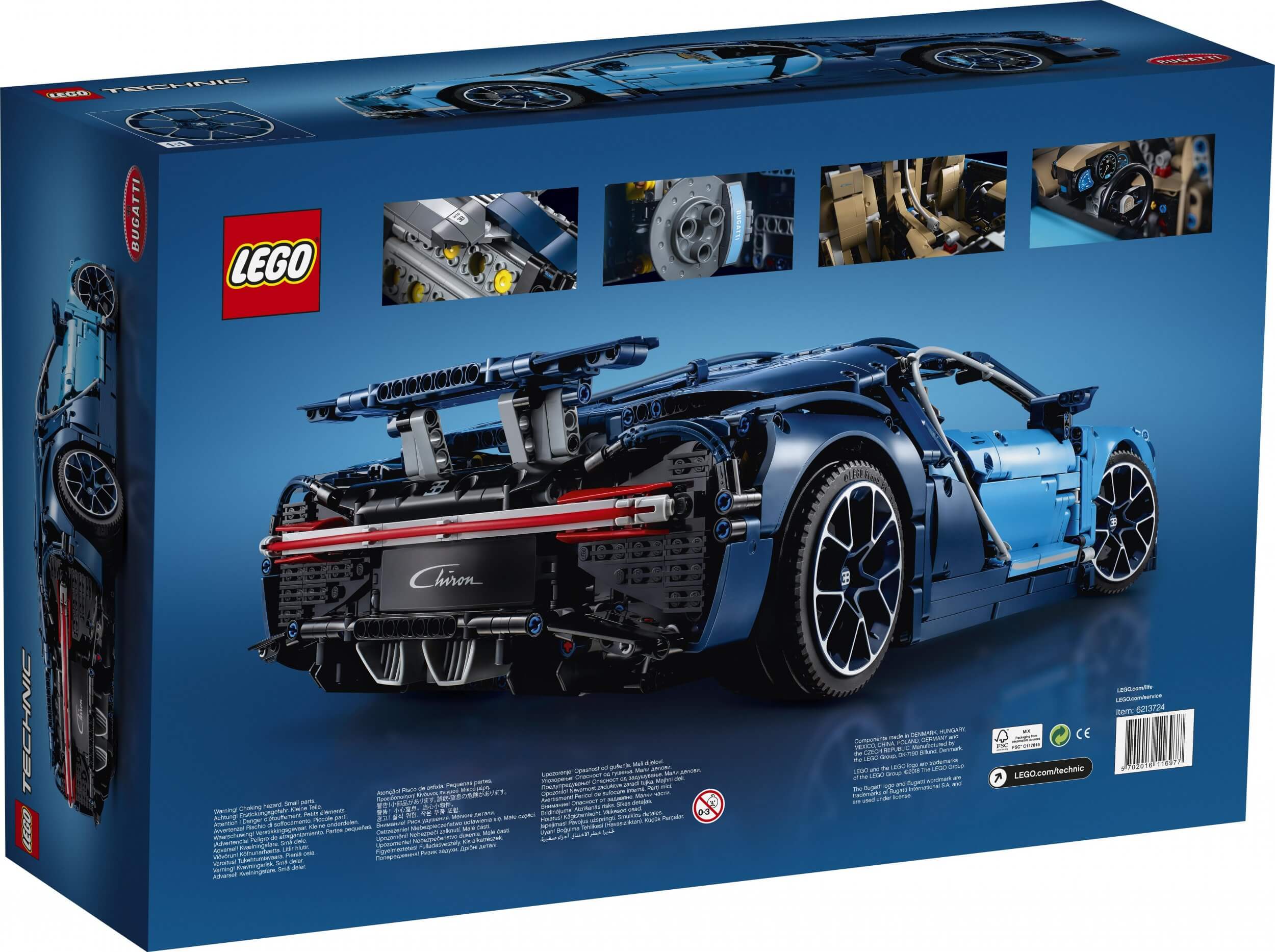 LEGO Bugatti Chiron construction set, 3599 pieces