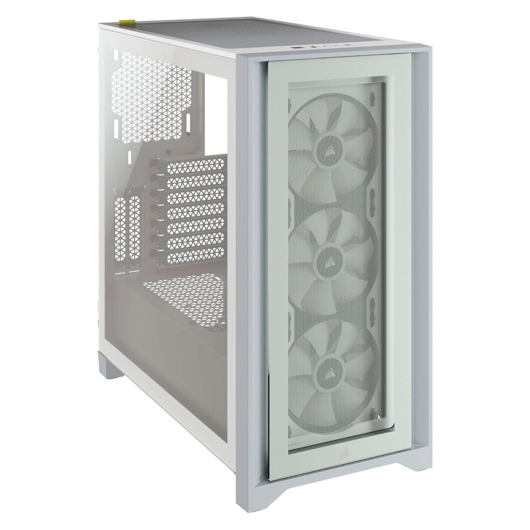 Corsair iCUE 4000X RGB ATX Tempered Glass Case, Mid Tower, White, CC-9011205-CN