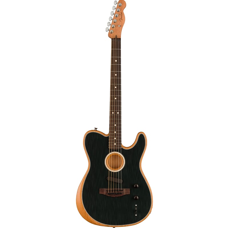 Fender Acoustasonic Player Telecaster, Rosewood Neck, Matte Black Electric Guitar 0972213239