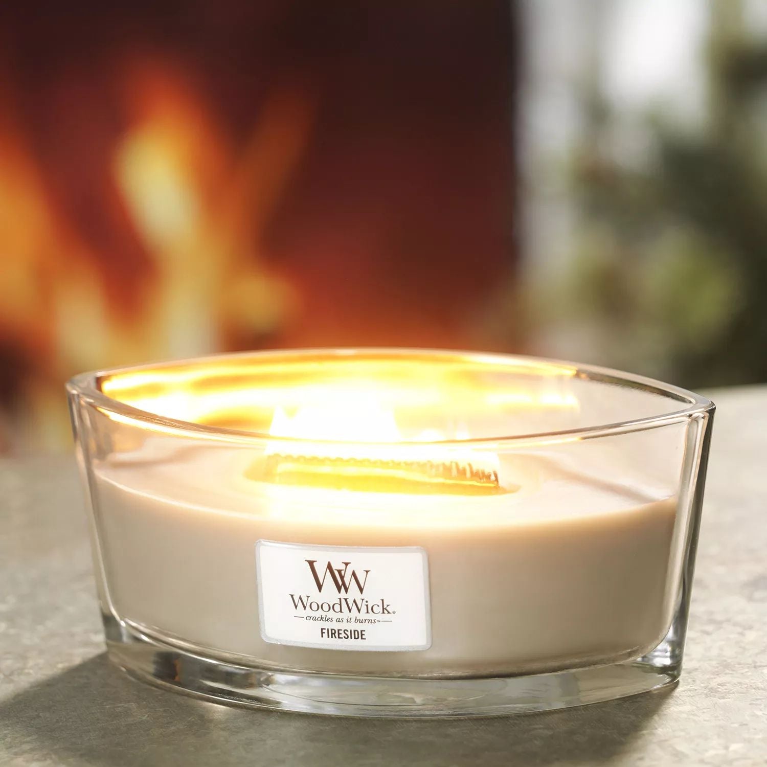 Candle WoodWick Fireside Ellipse