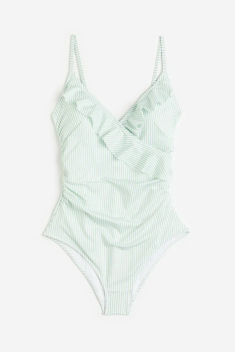 H&M shapewear swimsuit, light green