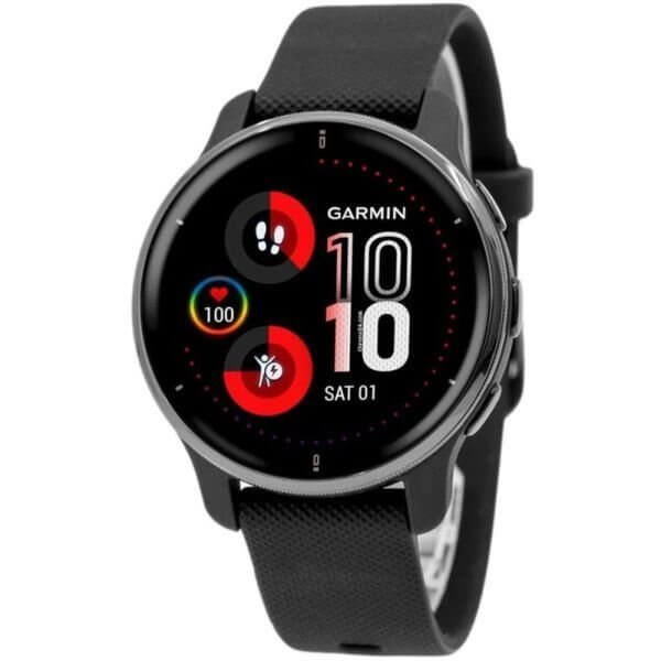 Smartwatch Garmin VENU 2 Plus, black, silver bezel