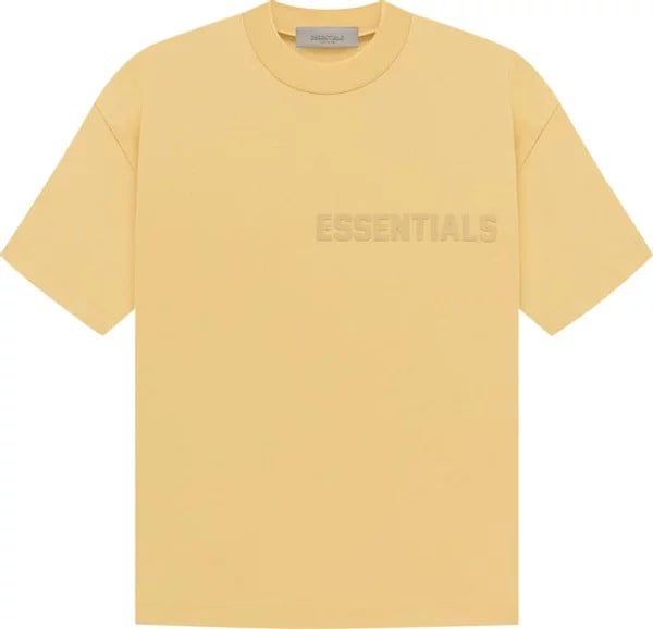 Fear of God Essentials Short-Sleeve Tee 'Light Tuscan', Yellow