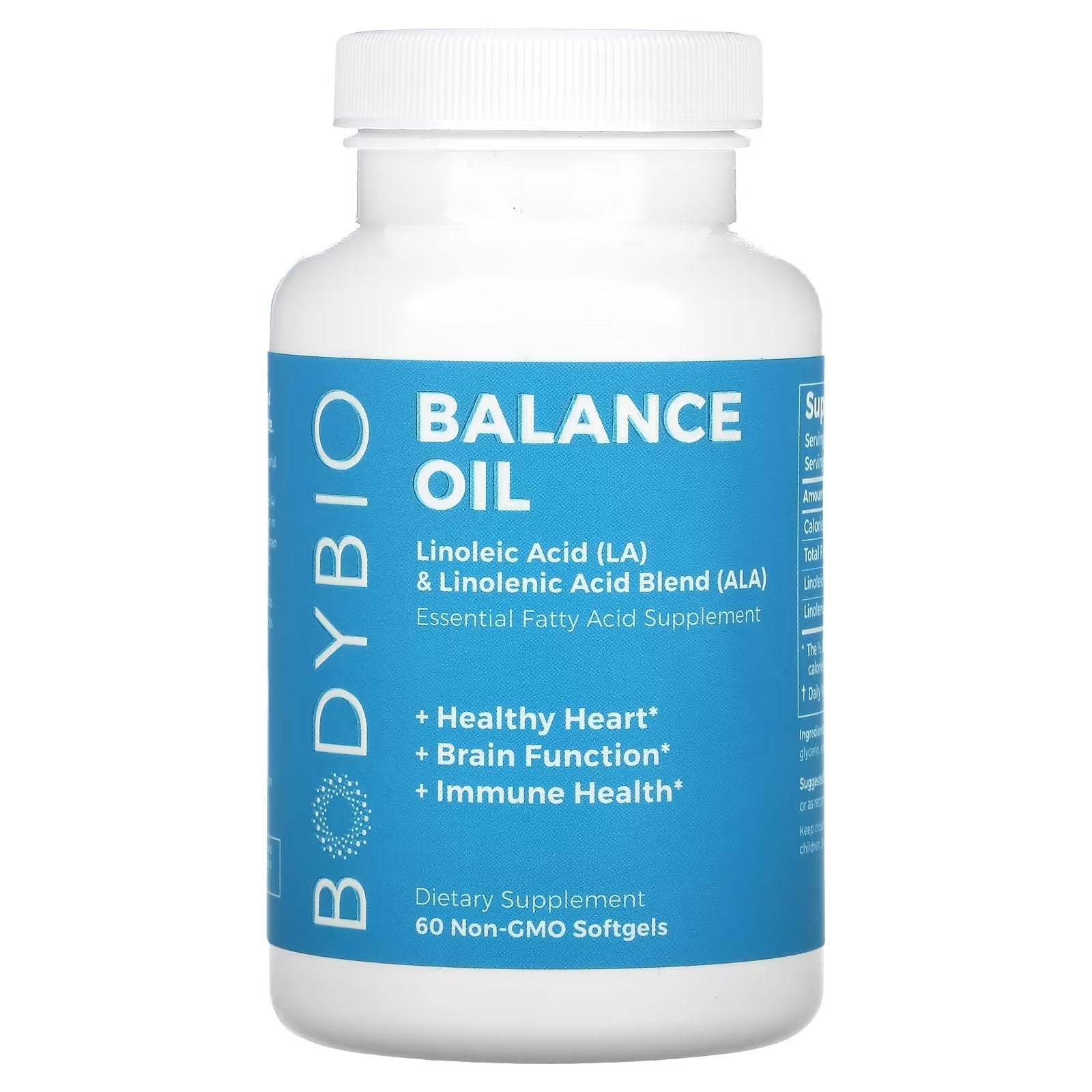 BodyBio Balance Oil Linolenic Acid Blend, 60 Softgels