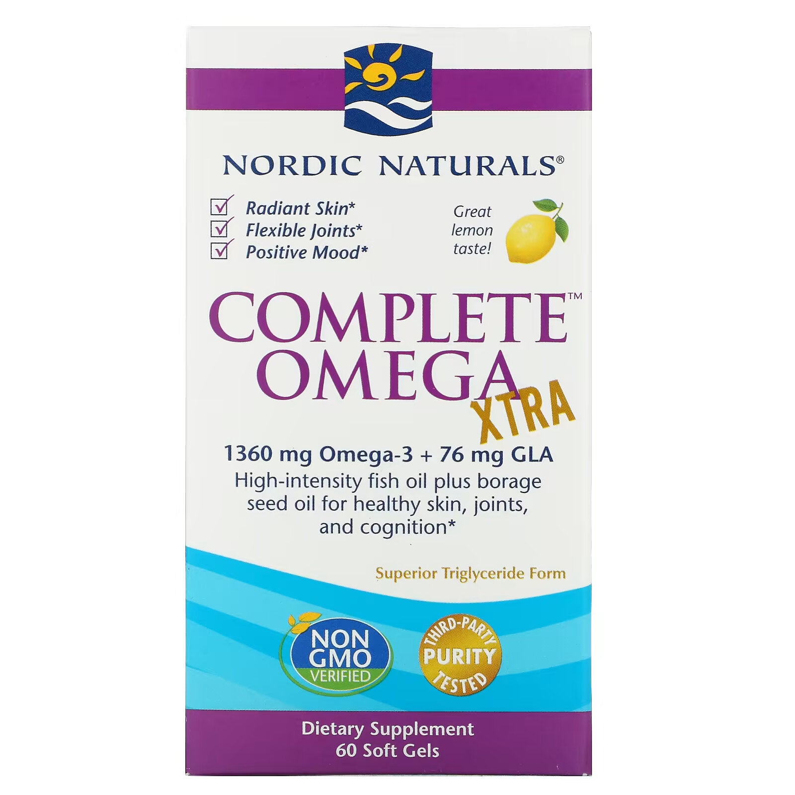 Nordic Naturals, Complete Omega Xtra Lemon, 680 mg, 60 Softgels