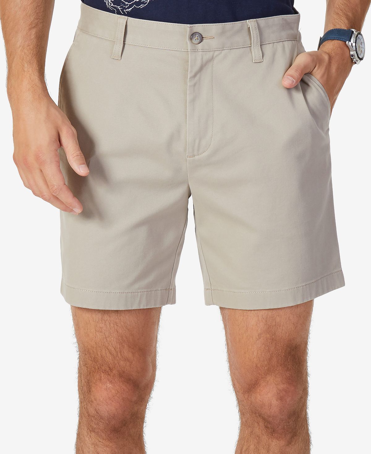 Nautica Men's Classic 6" Flat Front Stretch Chino Shorts multi