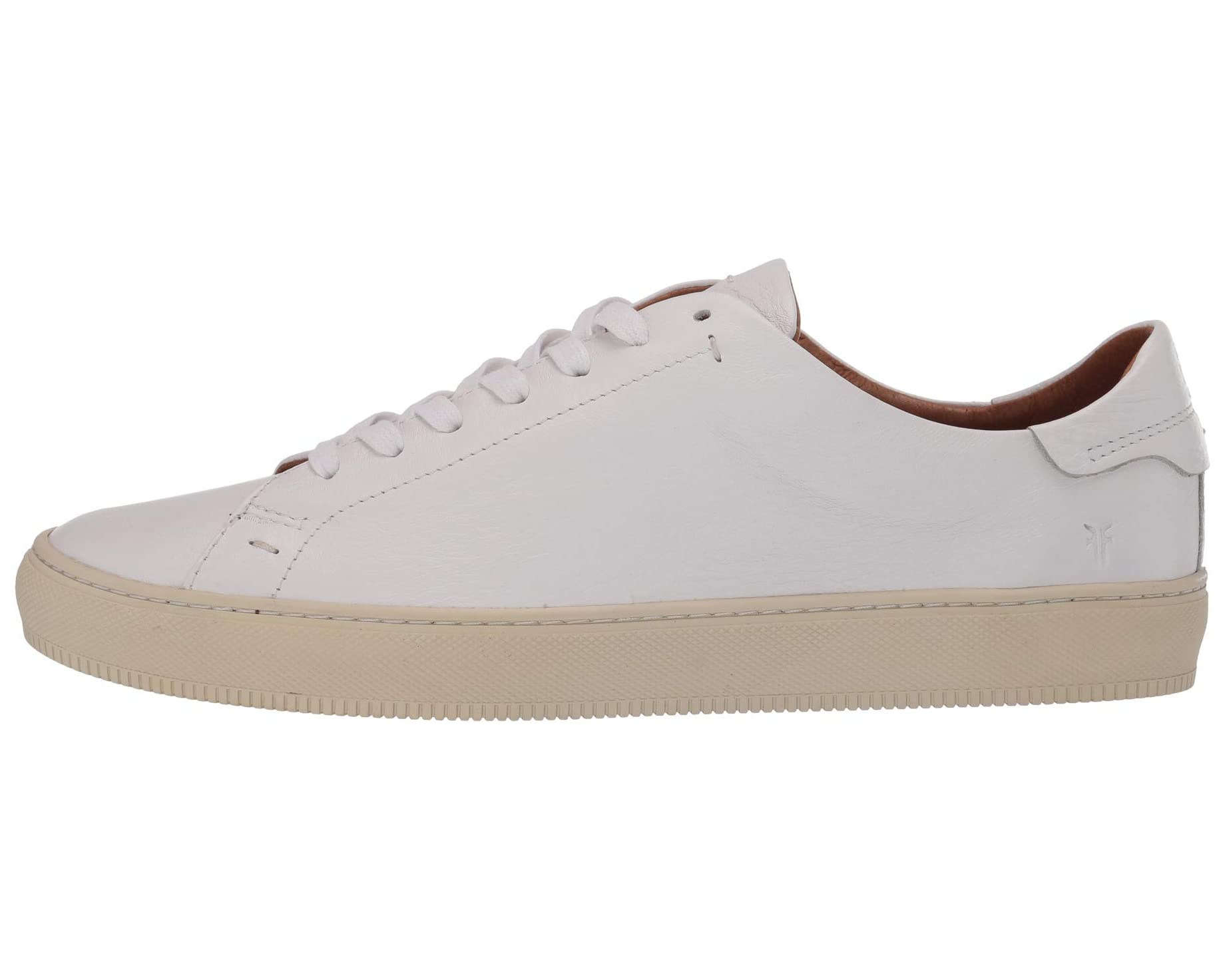 Astor Low Lace Frye Sneakers, White Downed Cow