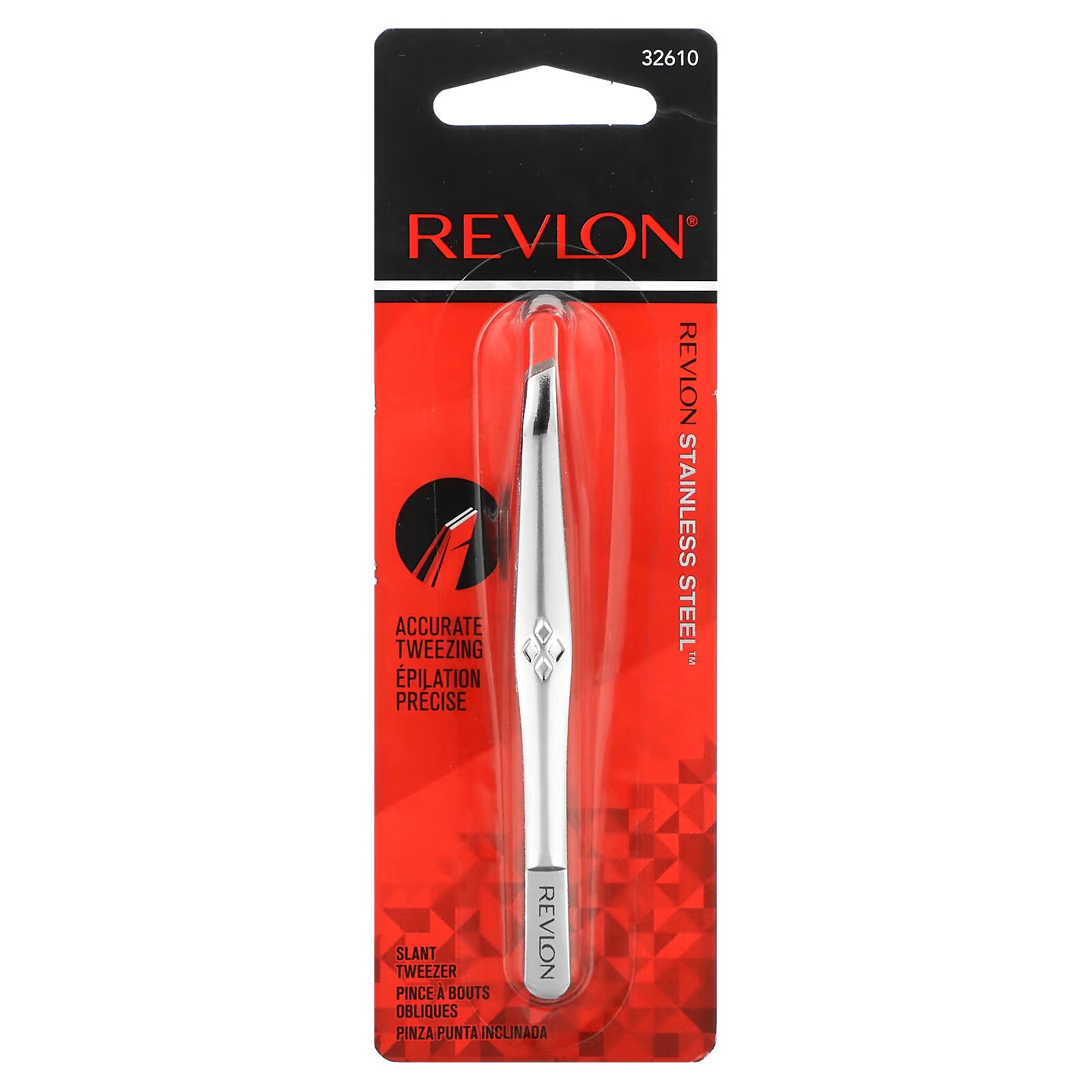 Revlon, Beveled Tip Tweezers, 1 Piece.