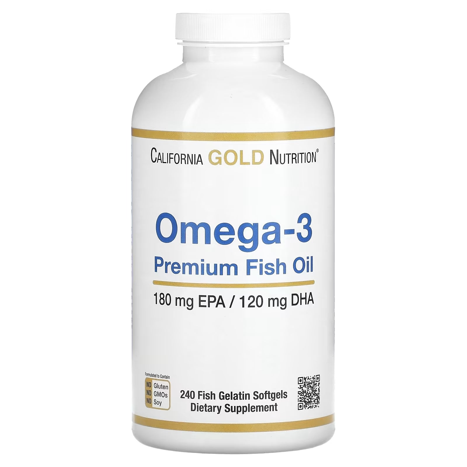 California Gold Nutrition Premium Omega-3, 240 Capsules