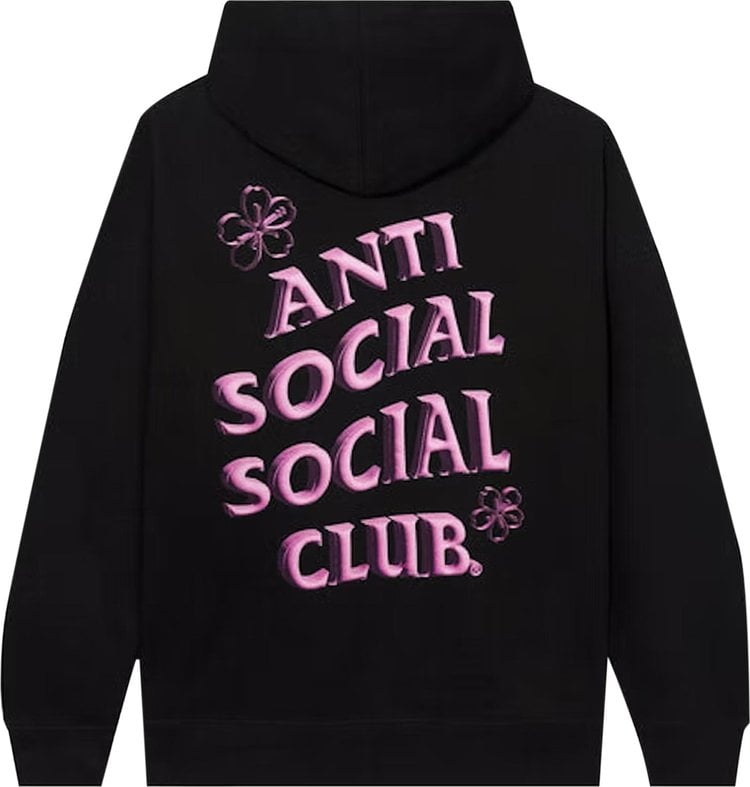 Anti Social Social Club Coral Crush Zip Up Hoodie 'Black'