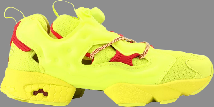 حذاء رياضي Instapump fury og 'packers' من Reebok باللون الأخضر