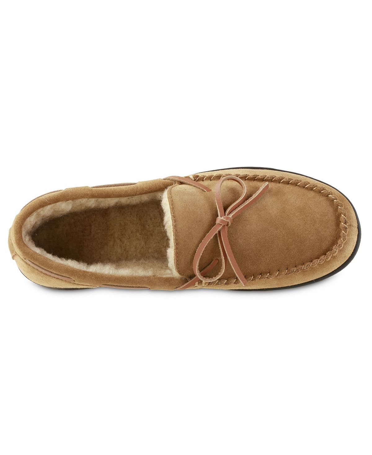 Branded men's comfort slippers made of natural suede with moccasins on Berber lining Isotoner , multi