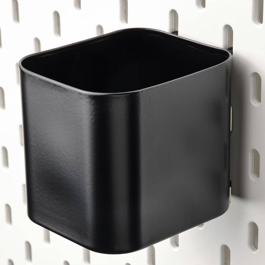 Ikea Skadis storage jar, black