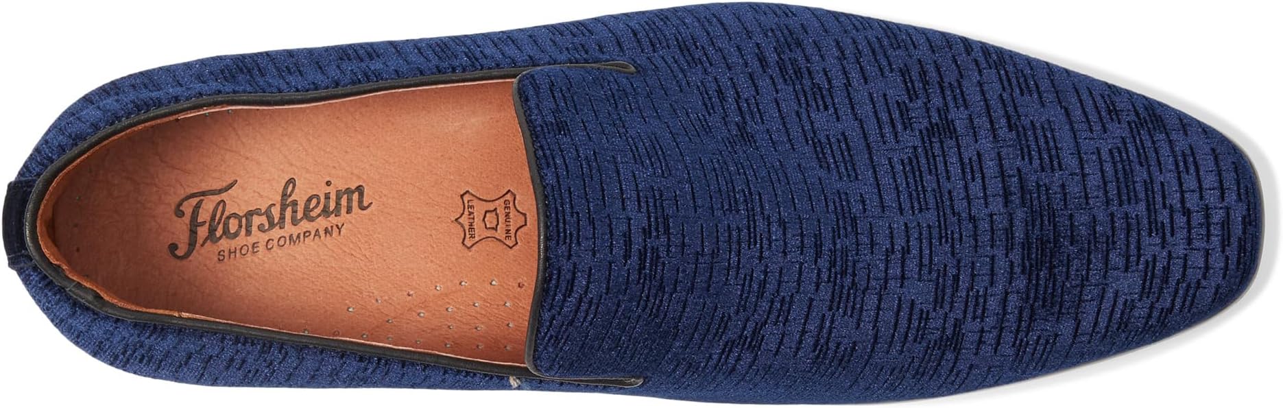 Postino Plain Toe Velvet Slip-On Loafers Florsheim, navy blue