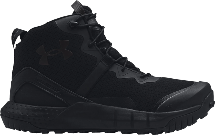 حذاء Under Armor Micro G Valsetz Mid أسود جيت رمادي، أسود