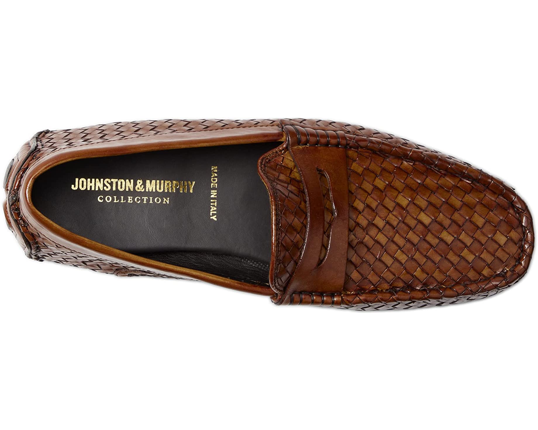 Dayton Woven Penny Johnston & Murphy Collection Loafers, brown