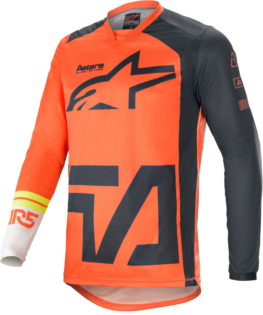 قميص Alpinestars Racer Compass، برتقالي/رمادي