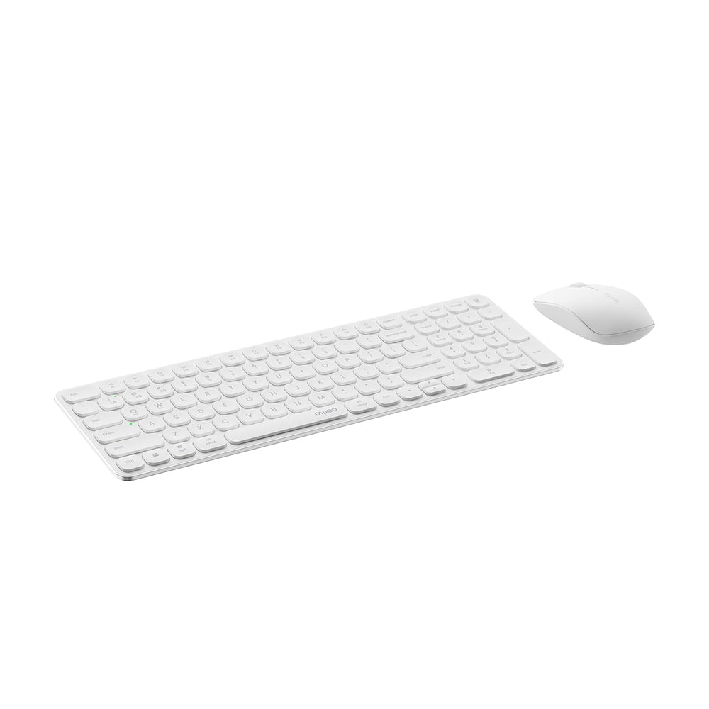 Peripheral kit Rapoo 9300S (keyboard + mouse), wireless, white