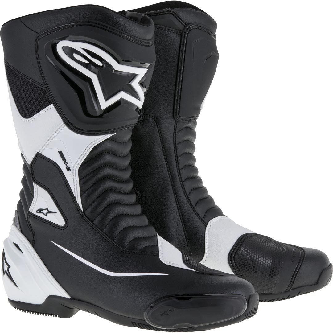 حذاء Alpinestars SMX S للدراجات النارية، أسود/أبيض