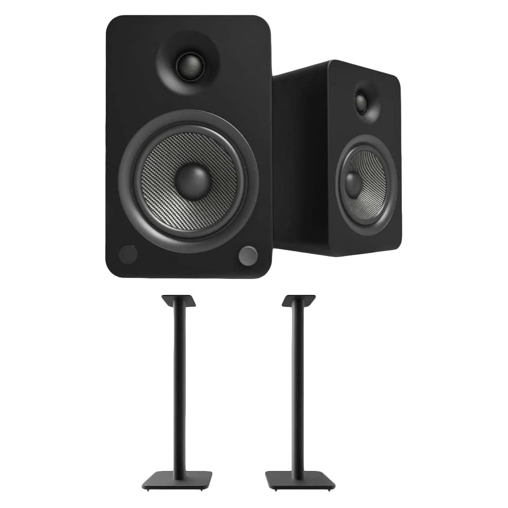 Bookshelf speakers Kanto YU6 with stands SP26PL, 2 pcs, black