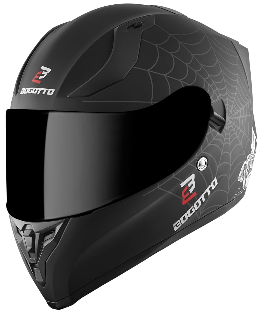 Bogotto V128 Grim helmet with removable pad, black