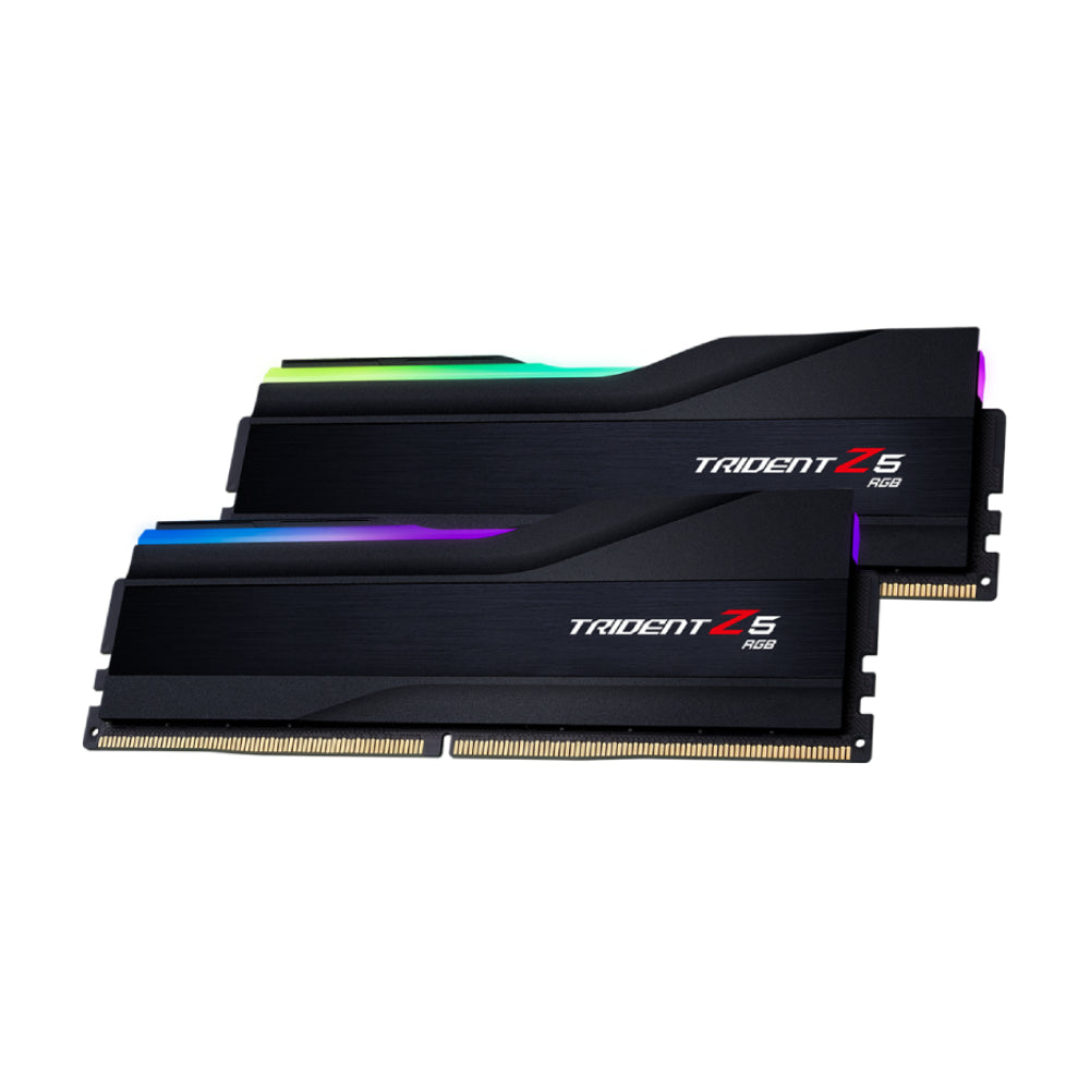 ذاكرة الوصول العشوائي GKILL Trident Z5 RGB، 64 جيجابايت DDR5 (2x32 جيجابايت)، 5600 ميجاهرتز، CL36، F5-5600J3636D32GX2-TZ5RK، أسود