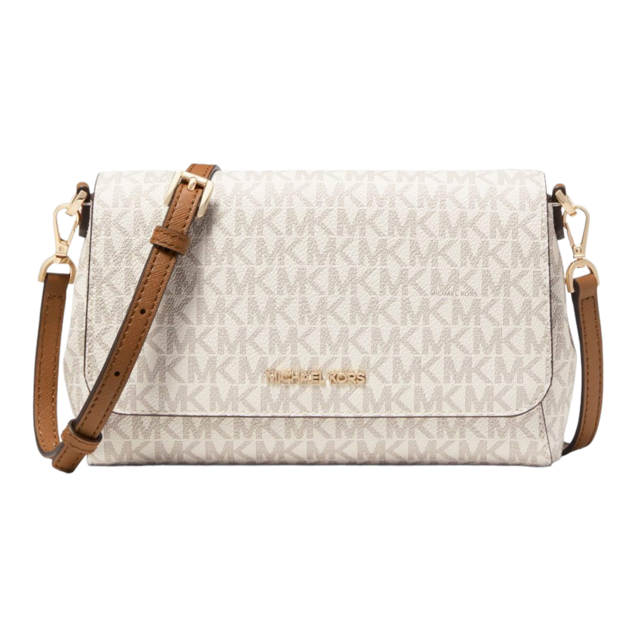 Michael Kors Medium Logo Convertible Crossbody Bag, white