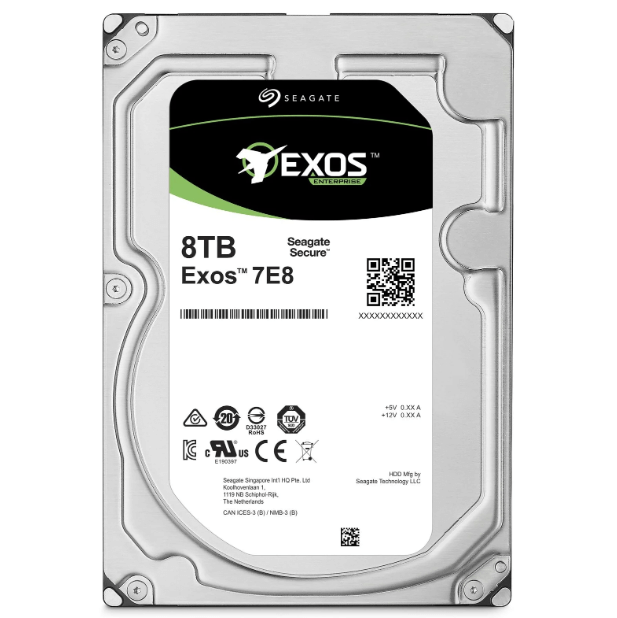 القرص الصلب Seagate Exos 7E8 سعة 8 تيرابايت مقاس 3.5 بوصة ST8000NM000A