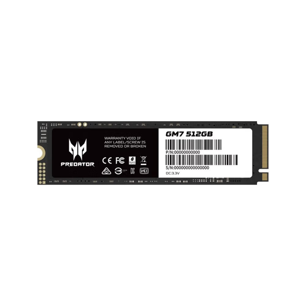 SSD داخلي لجهاز Acer Predator GM7، سعة 512 جيجابايت، M.2 2280