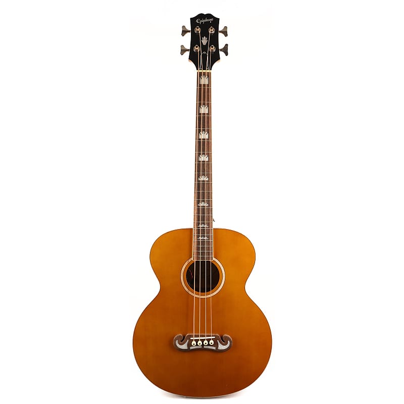 جيتار باس كهربائي Epiphone El Capitan J-200 Studio Acoustic-Electric Bass Aged Vintage Natural Epiphone El Capitan J-200 Studio -Electric Bass Aged