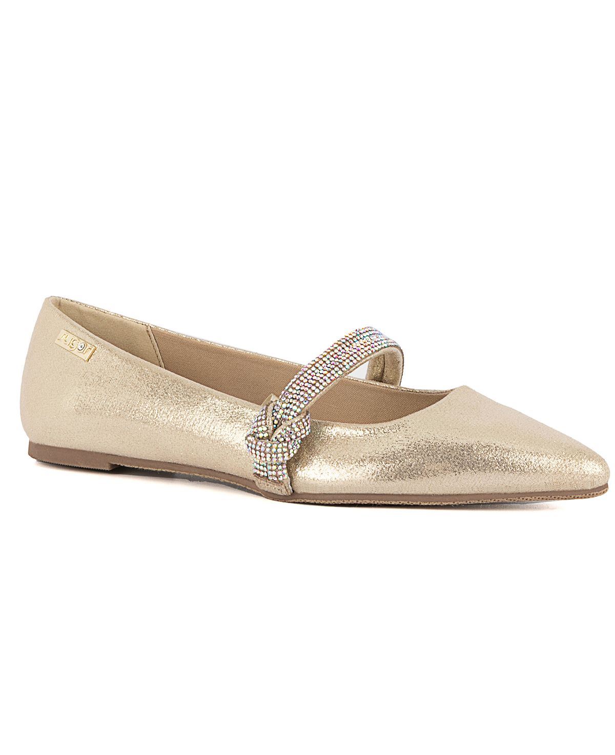 Sugar Women's Rhinestone Lingo Pointed Toe Ballet Shoes