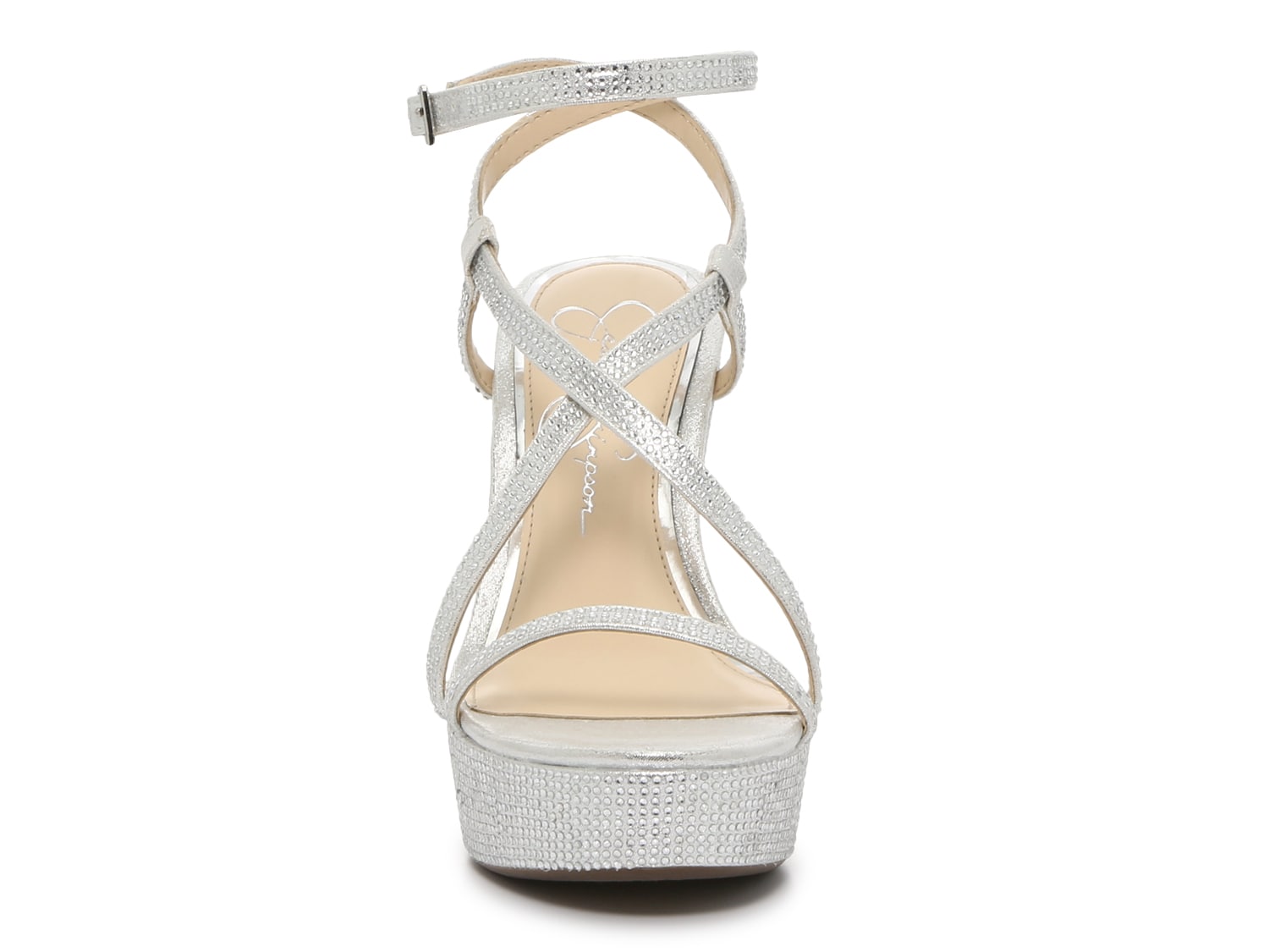 Jessica Simpson Tadria Wedge Sandals, Metallic Silver