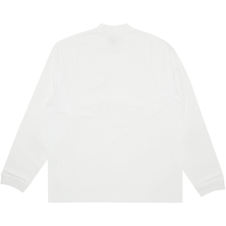 بلوزة Supreme Mock Neck بأكمام طويلة "White"، باللون الأبيض