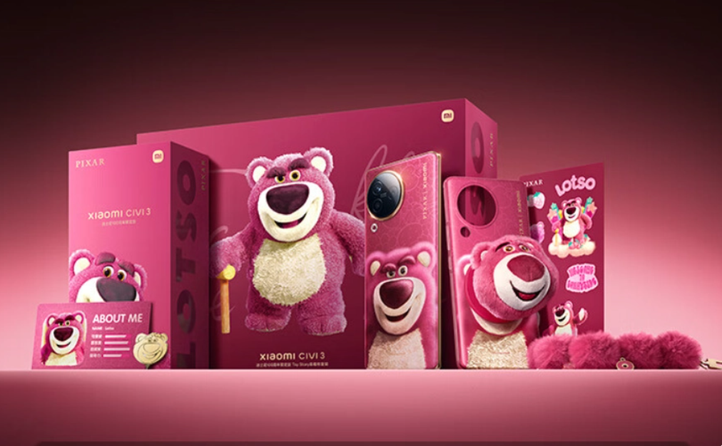 Smartphone Xiaomi Civi 3 Disney Strawberry Bear Limited Edition, 12 GB/512 GB, 2 Nano-SIM, pink